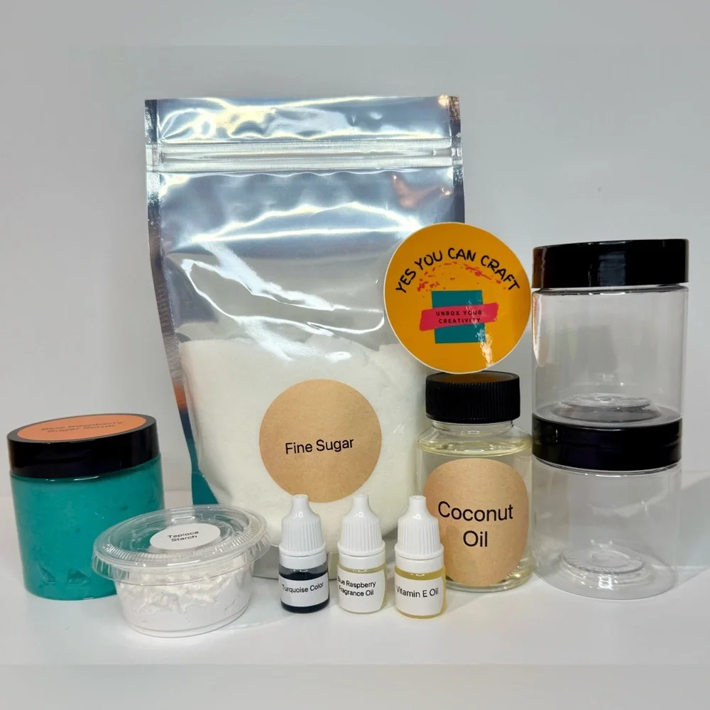 DIY Sugar Scrub Making Kit- Blue Raspberry